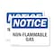 Signmission Non-Flammable Gases OSHA Notice Sign, Plastic, 10in W x 7in L, 2PK OS-2PACK-NS-P-710-L-15064 - alternate 1